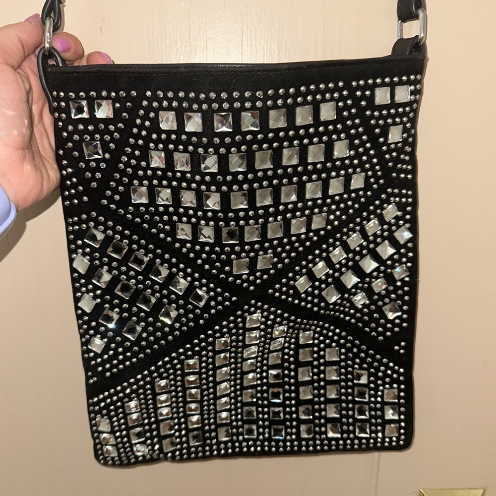 Black Rhinestone Purse